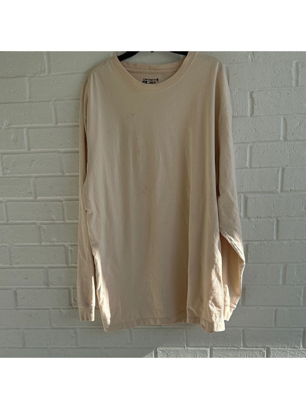 Carhartt Men's Loose fit Beige Long Sleeve Shirt. Size  2XL Tall